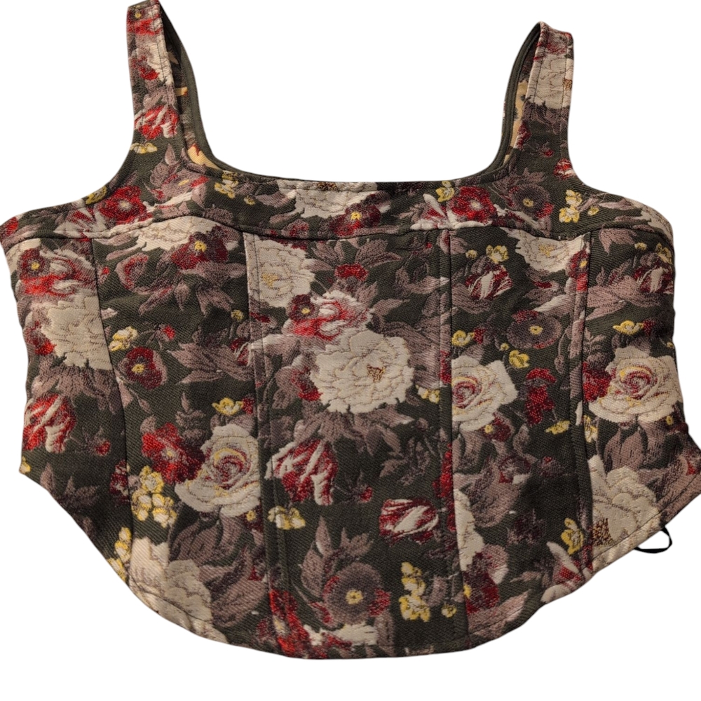 Floral Corset Like Top - Picture 2 of 4